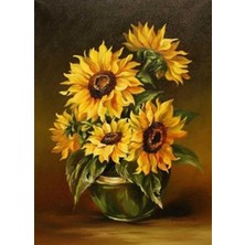 Pix Art Sanat Ayçiçekleri Pixart Sanat Elmas Mozaik Tablo Diamond Türkiye 50*68