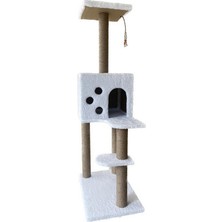 Foreverse Lüx Kedi Tırmalama Platformu Oyun Evi Tırmanma Tahtası Beyaz