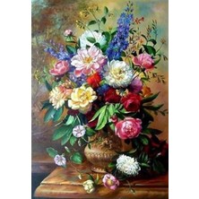 Pix Art Sanat Rengarenk Çiçekler Pixart Sanat Elmas Mozaik Tablo Diamond Türkiye 43*63