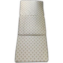 Vip Home Concept Katlanır Yer Minderi ve Tek Kişilik Süngerli Katlanır Minder 70X180 cm 6 Cm-Krem Zincir