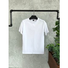 Bikombine Beyaz Basic Erkek Tshirt