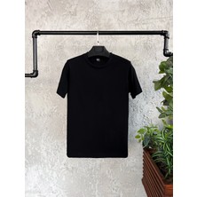 Bikombine Siyah Basic Erkek Tshirt
