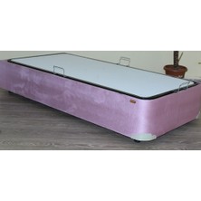 Bengi Ticaret Baza Tay Tüy Pembe Silinir Kumaş Model Metal Çelik Fırın Boya Iskelet 90*190 cm El Yapım
