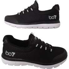 Best Of F26  Siyah-Beyaz Lastikli Hafif Unisex Yürüyüş Günlük Ayakkabı