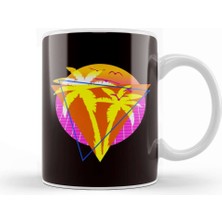 Hawaii Palm Trees Summer Travel Vacation Island Ocean Aloha Kupa Bardak Porselen