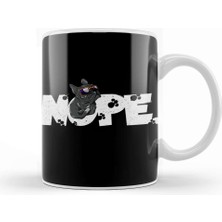 French Bulldog Nope 06 Kupa Bardak Porselen