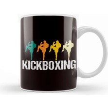 Retro Kickboxer Vintage Fighter Kickboxing Martial Arts Mma Kupa Bardak Porselen