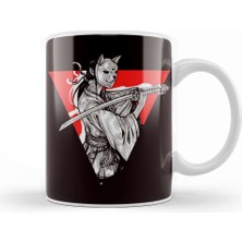 Japanese Art Samurai Skull Japan Ninja Shinobi Warrior Kendo Kupa Bardak Porselen