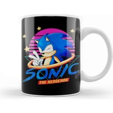 Movie Sonic With Background Black Sonic Kupa Bardak Porselen