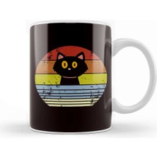 Retro Cat Vintage Kitten Kitty Pet Animal Gift Kupa Bardak Porselen