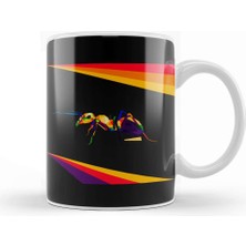 Colorful Ants In Pop Art Design Kupa Bardak Porselen