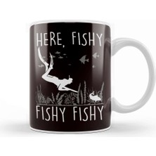 Funny Spearfishing Freedive Fishing Hunting Spearfisher Fish Kupa Bardak Porselen
