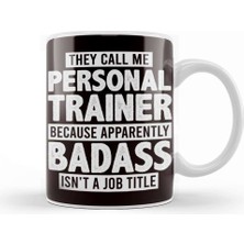 Personal Trainer Workout Bodybuilding Fitness Instructor Gym Kupa Bardak Porselen