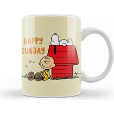 Perfect Day Happy Sunday Snoopy Kupa Bardak Porselen