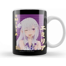 Re Zero Emilia Kupa Bardak Porselen