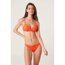 Kom Cmrm Kom Gaviela Zebra Desen Destekli Bikini