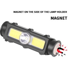 Magi Toptan PS-1327 Xpg + Cob LED 7 Modlu USB Şarj Edilebilir 800 Lümen Mıknatıslı Kafa Lambası