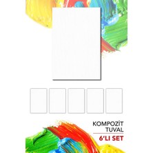 Artebella 20X30 cm Pres Kompozit Tuval 6'lı Set