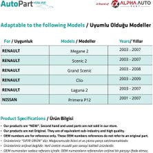 Alpha Auto Part Renault Megan 2 Için Dış Kapı Kolu Anahtar Deliği Kapağı Seti Gri