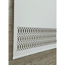 Bbb Stor Perde Desenli Lazer Kesim Kalın Kumaşlı Beyaz Ml102