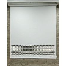 Bbb Stor Perde Desenli Lazer Kesim Kalın Kumaşlı Beyaz Ml102