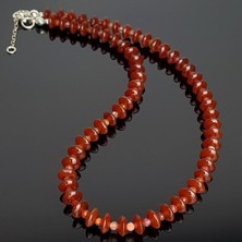 Seven Art Jewelry Gümüş Kolye, Kırmızı Akik Kolye