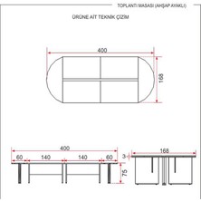 Turkea Ares Toplantı Masası 10 Kişilik