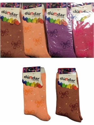 Dündar  Dündar Kız Çocuk Havlu Desenli Çorap 9075 - 6 Adet