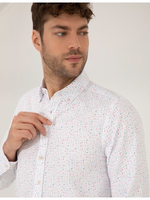 Pierre Cardin Erkek Pembe Slim Fit Uzun Kollu Gömlek 50265075-VR041