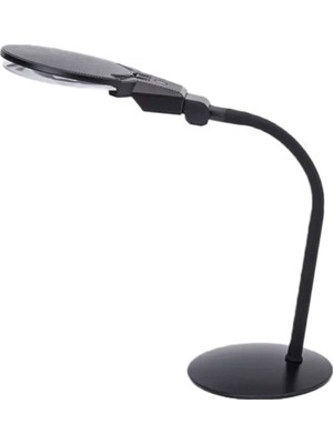 Tarez TH-7028B Masaüstü Işıklı Büyüteç Lamba Metal Gövde Çift LED