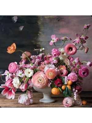 Pix Art Sanat Pembe Tonlarından Güzellikler   Pixart Sanat Elmas Mozaik Tablo Diamond Türkiye 53*53