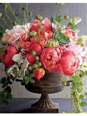 Pix Art Sanat Görkemli Çiçek Buketi Pixart Sanat Elmas Mozaik Tablo Diamond Türkiye 40*53