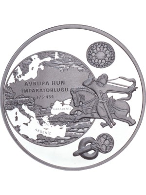 AgaKulche Avrupa Hun Imparatorluğu Gümüş Sikke