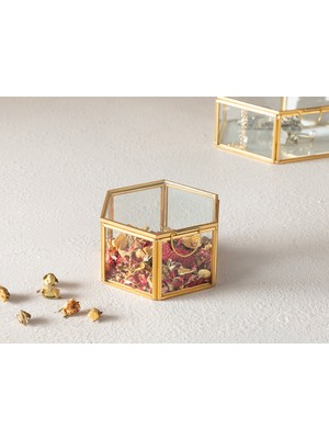 English Home Luxury Cam Dekoratif Kutu 20X12X8CM Gold