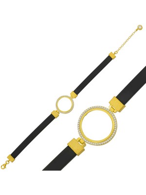 Gumush Gümüş Çeyrek Takılabilen Altın Kaplama Kadın Bileklik