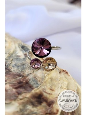 Pier Gümüş Swarovski Gümüş Yüzük