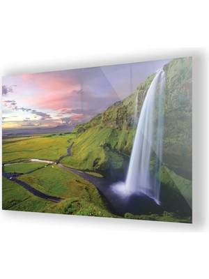 Woody City Şelale Cam Tablo