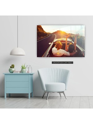 Woody City Yaz Yolculuğu Cam Tablo