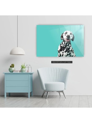 Woody City Benekli Köpek Cam Tablo