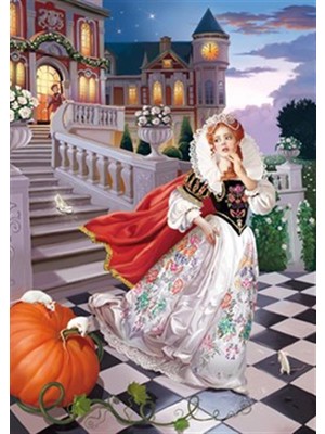 Pix Art Sanat Şato Önündeki Prenses Pixart Sanat Elmas Mozaik Tablo Diamond Türkiye 53*73