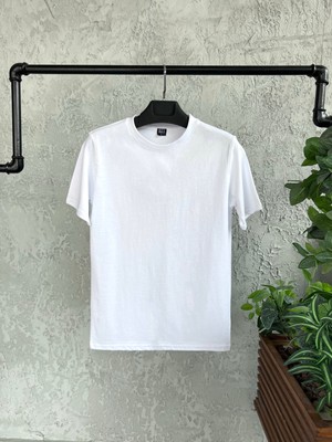 Bikombine Beyaz Basic Erkek Tshirt