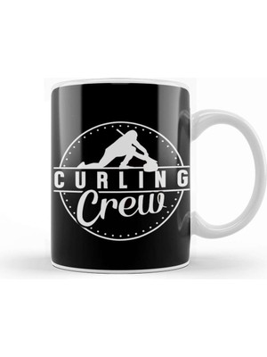 Curling Crew Team Coach Sweeping Stones Curling Player Kupa Bardak Porselen