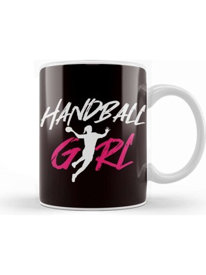 Handball Girl Player Handballer Ball Sports Team Coach Game Kupa Bardak Porselen