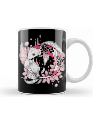 Koi Fish In Space Kupa Bardak Porselen