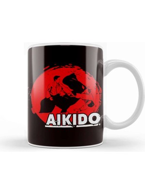 Aikido Master Fighter Martial Arts Coach Fight Self Defense Kupa Bardak Porselen