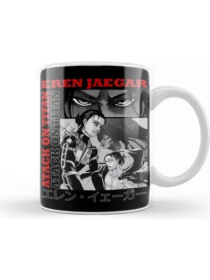 Attack On Titan Eren Jaegar Kupa Bardak Porselen
