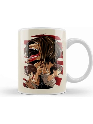 Attack On Titan Eren Fases Kupa Bardak Porselen