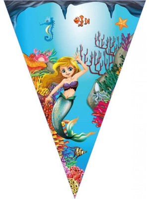 Kidspartim Deniz Kızı Üçgen Flama