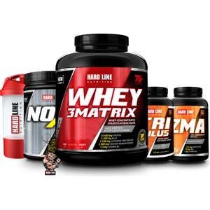 Hardline Nutrition Hardline Whey 3 Matrix 2300 gr + Nox 2 + Tribulus + Zma Kombinasyonu