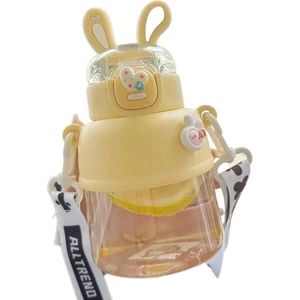 Sweet Rui Kids Outdoor Portatif Plastik Su Şişesi 700ML Pipetli ve Taşıyıcılı (Yurt Dışından)